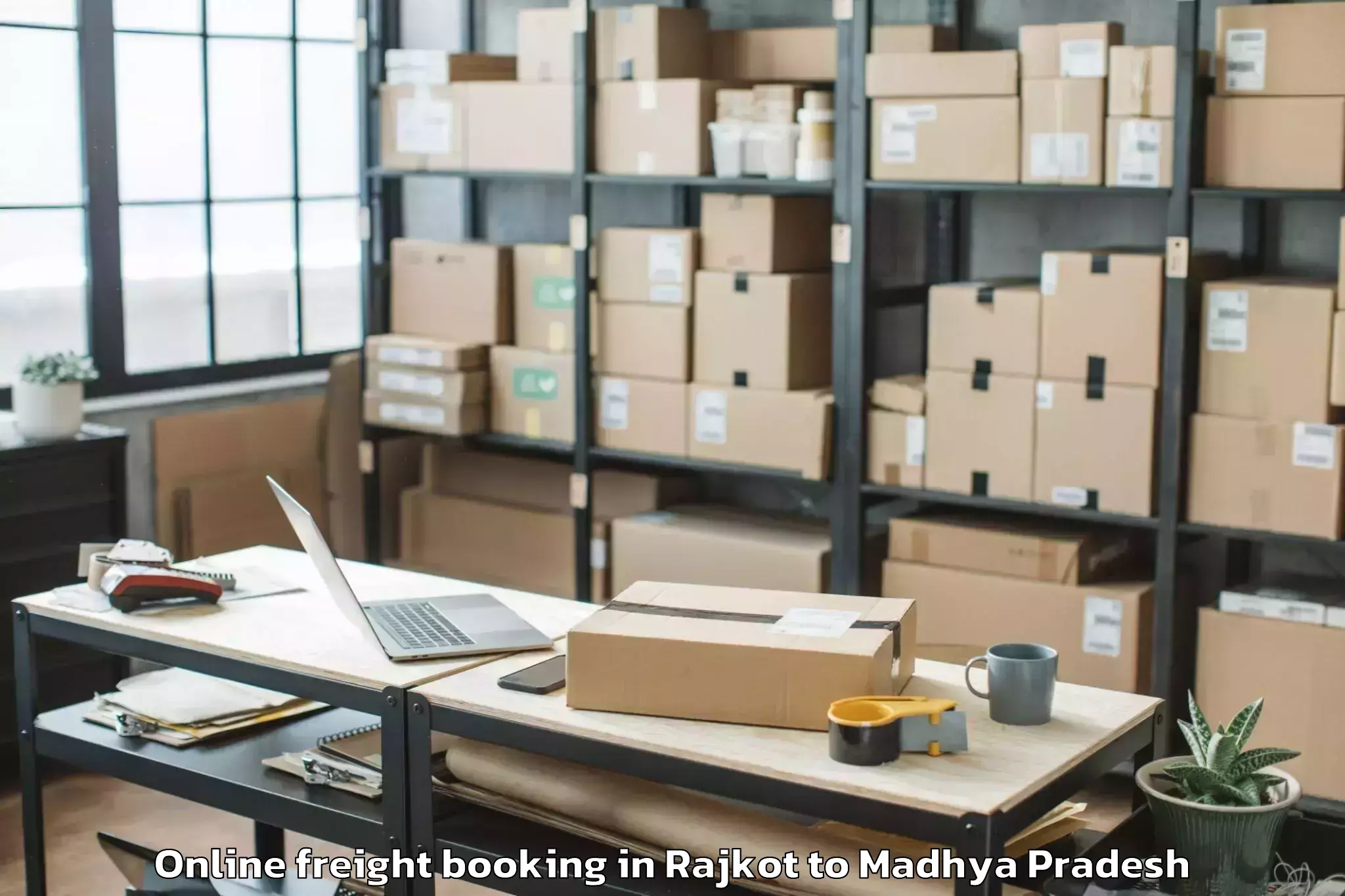 Efficient Rajkot to Mahidpur Online Freight Booking